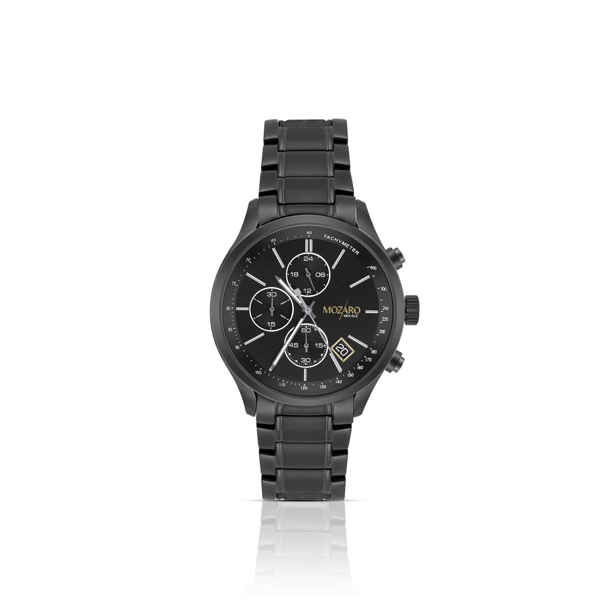 MOZARO MIXAGE Watch For Men with Black Dial and Black stainless steel Strap MX-719358BB