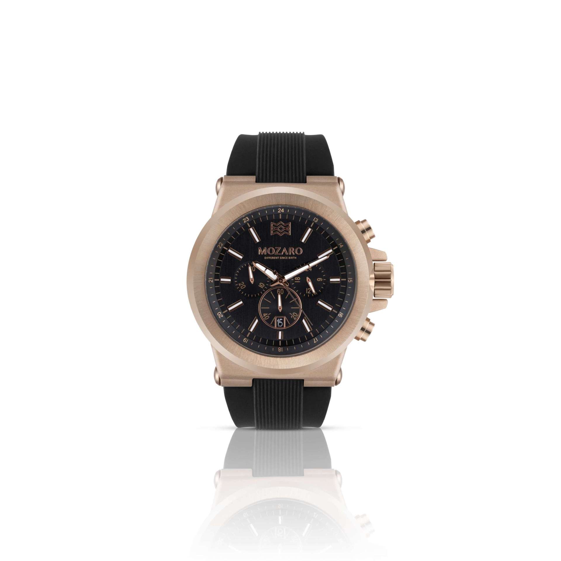MOZARO Men's Dial Rubber Band Watch MO-71935BR