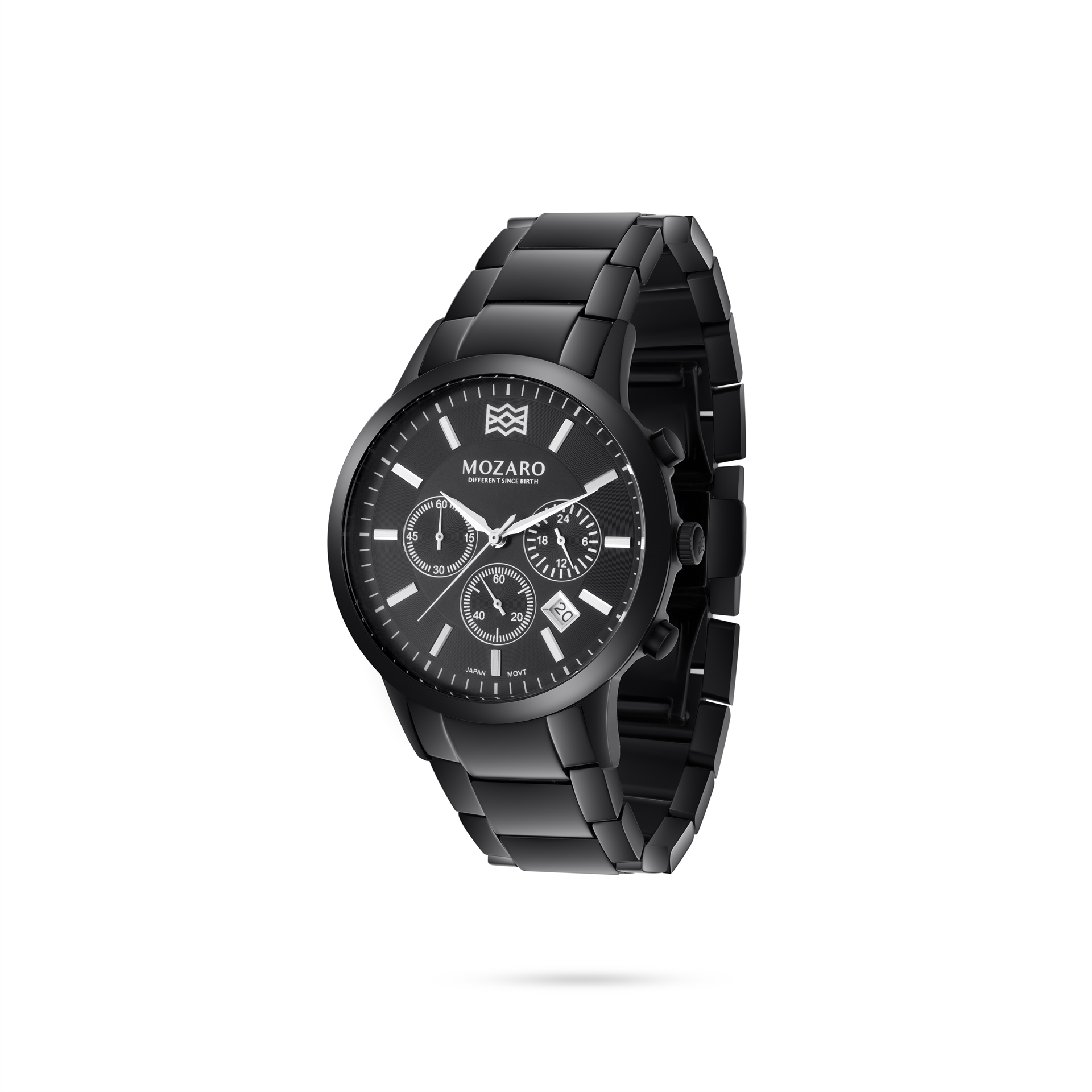 MOZARO Watch For Men with Black Dial and Black Stainless steel Strap MO-71931BBN
