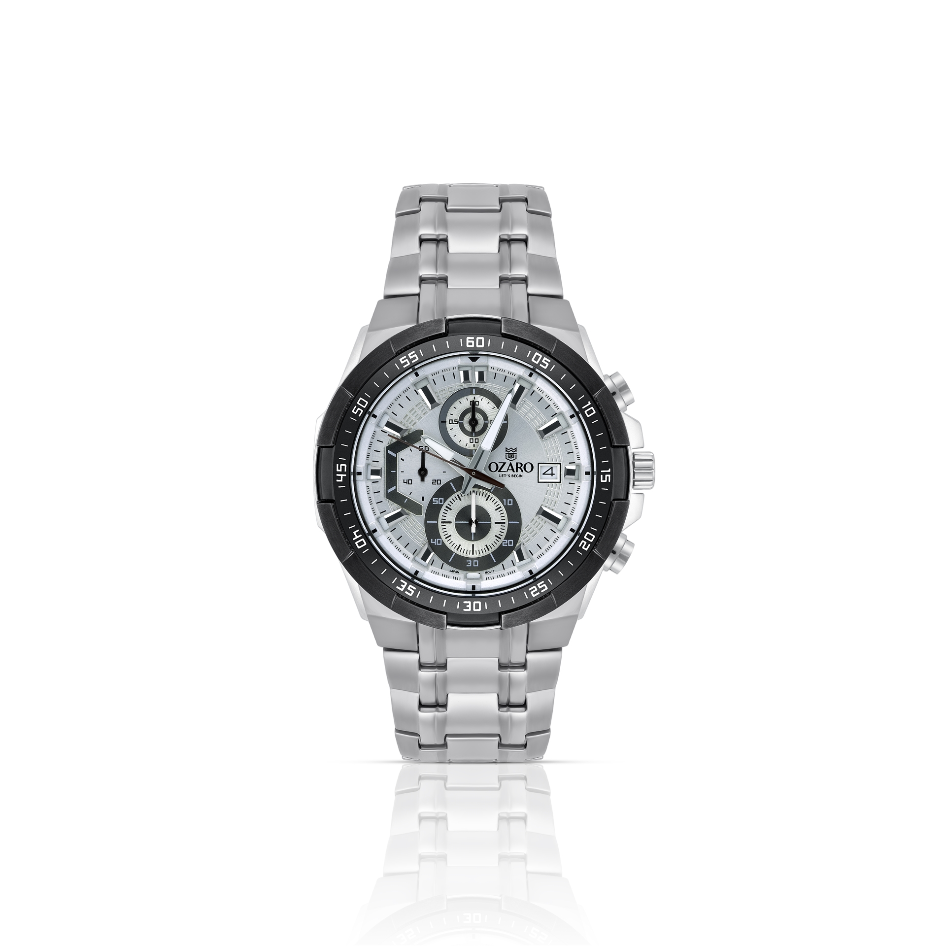 OZARO Watch For Men with Silver Dial and Silver Stainless steel Strap OZ-71705