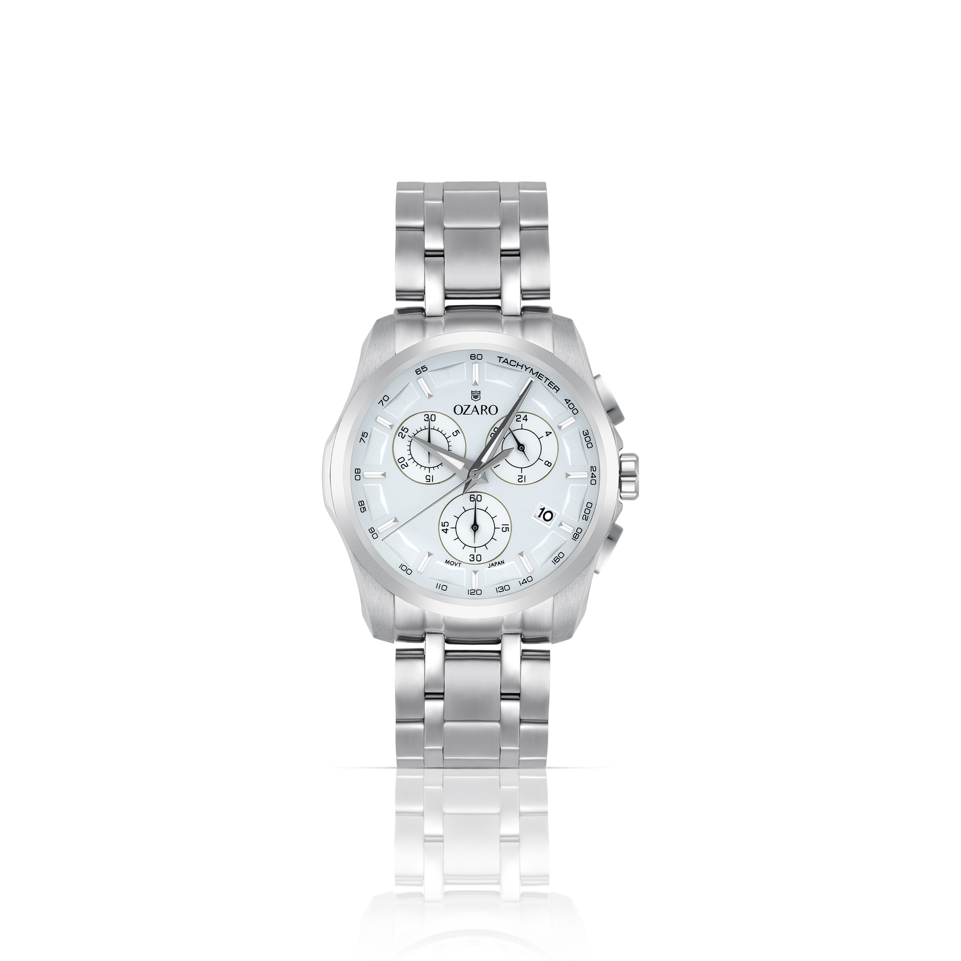 OZARO Watch For Men with Silver Dial and Silver Stainless steel Strap OZ-71940S