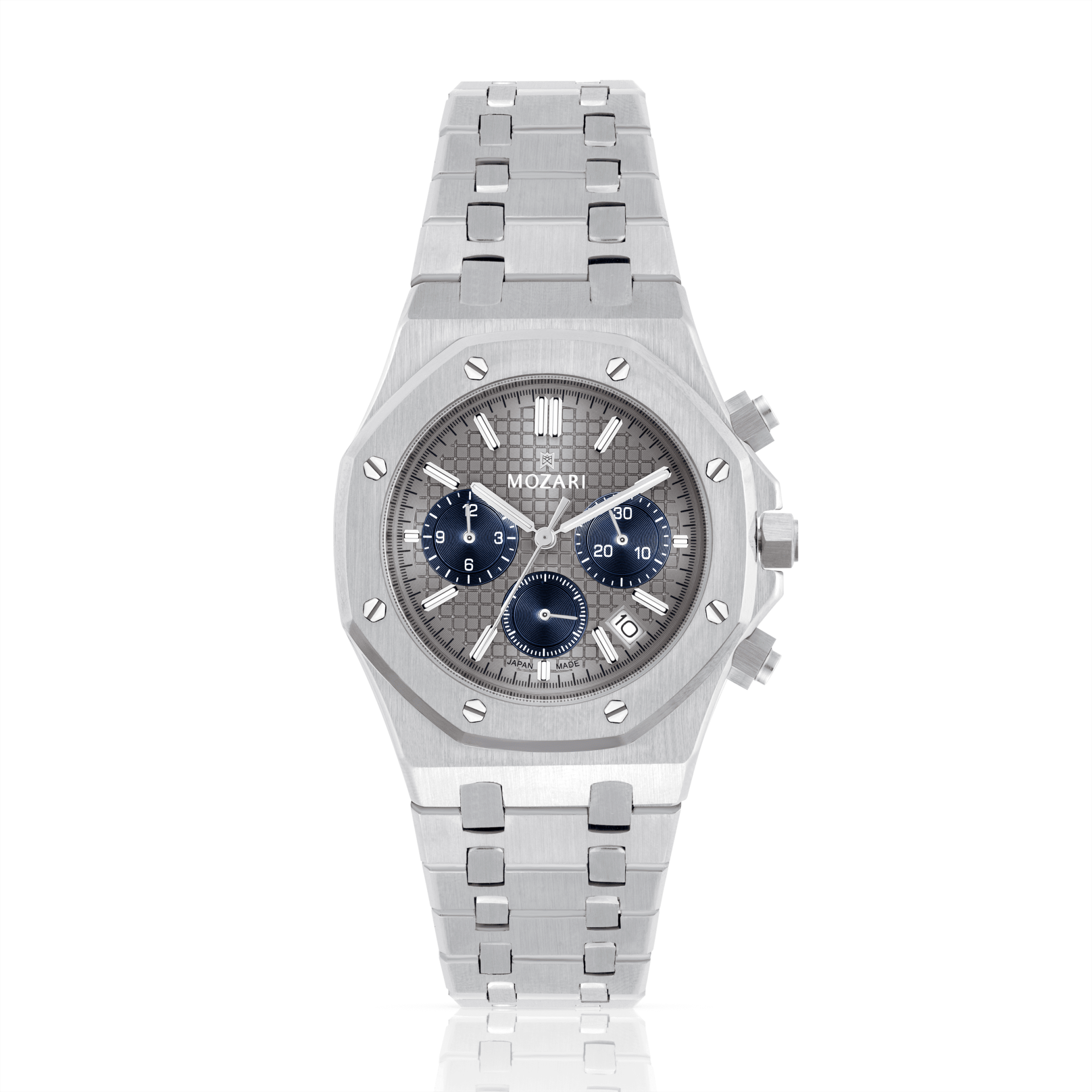 MOZARI Watch for MEN with silver Dial Silver Stainless Steel Strap M-71983SBLS