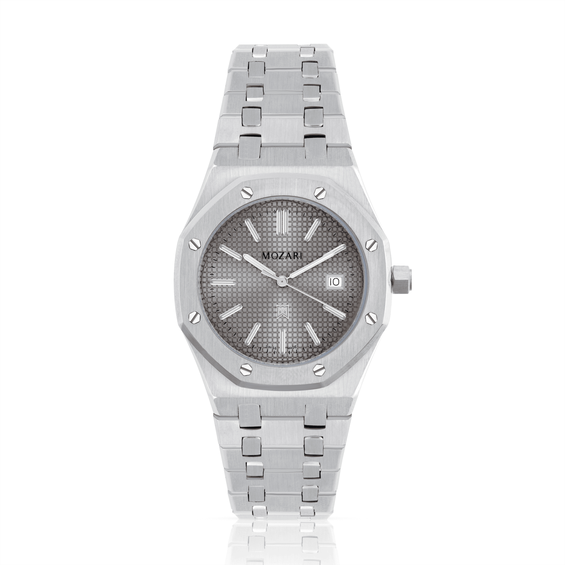 MOZARI Watch for MEN with Silver Dial Silver Stainless Steel Strap M-71982SS