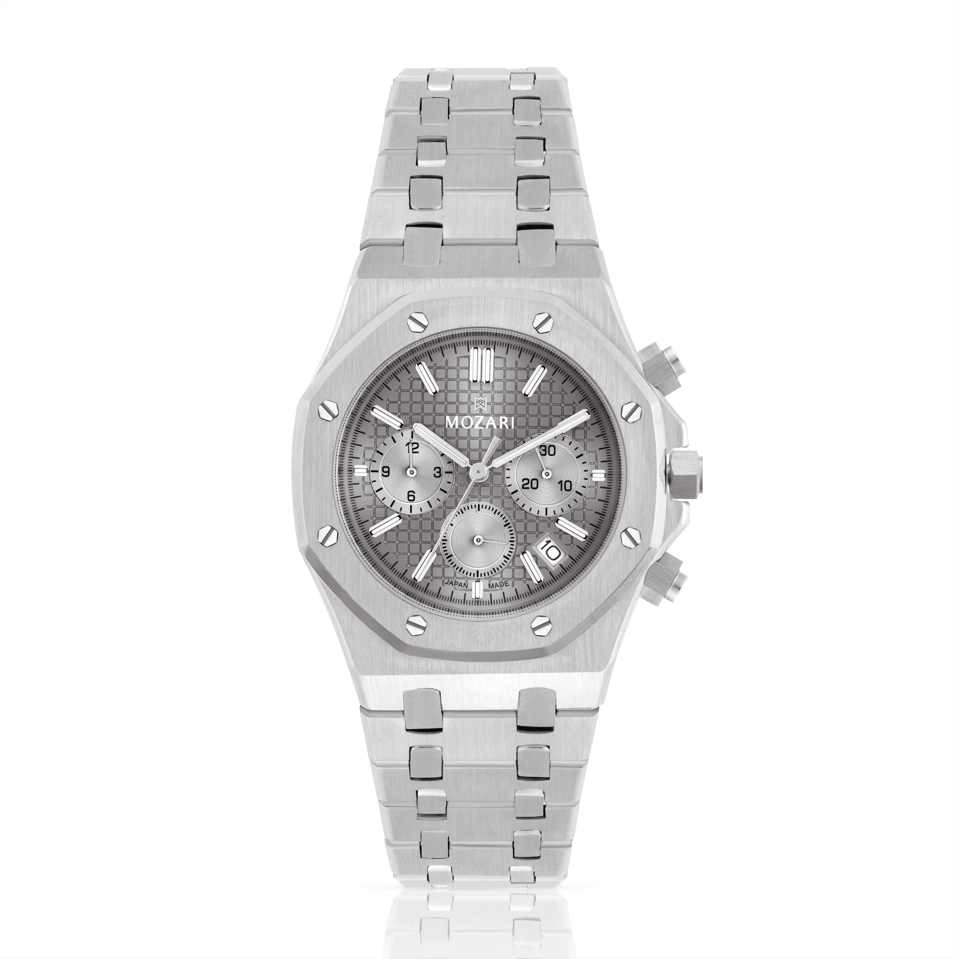 MOZARI Watch for MEN with Silver Dial Silver Stainless Steel Strap M-71983SS