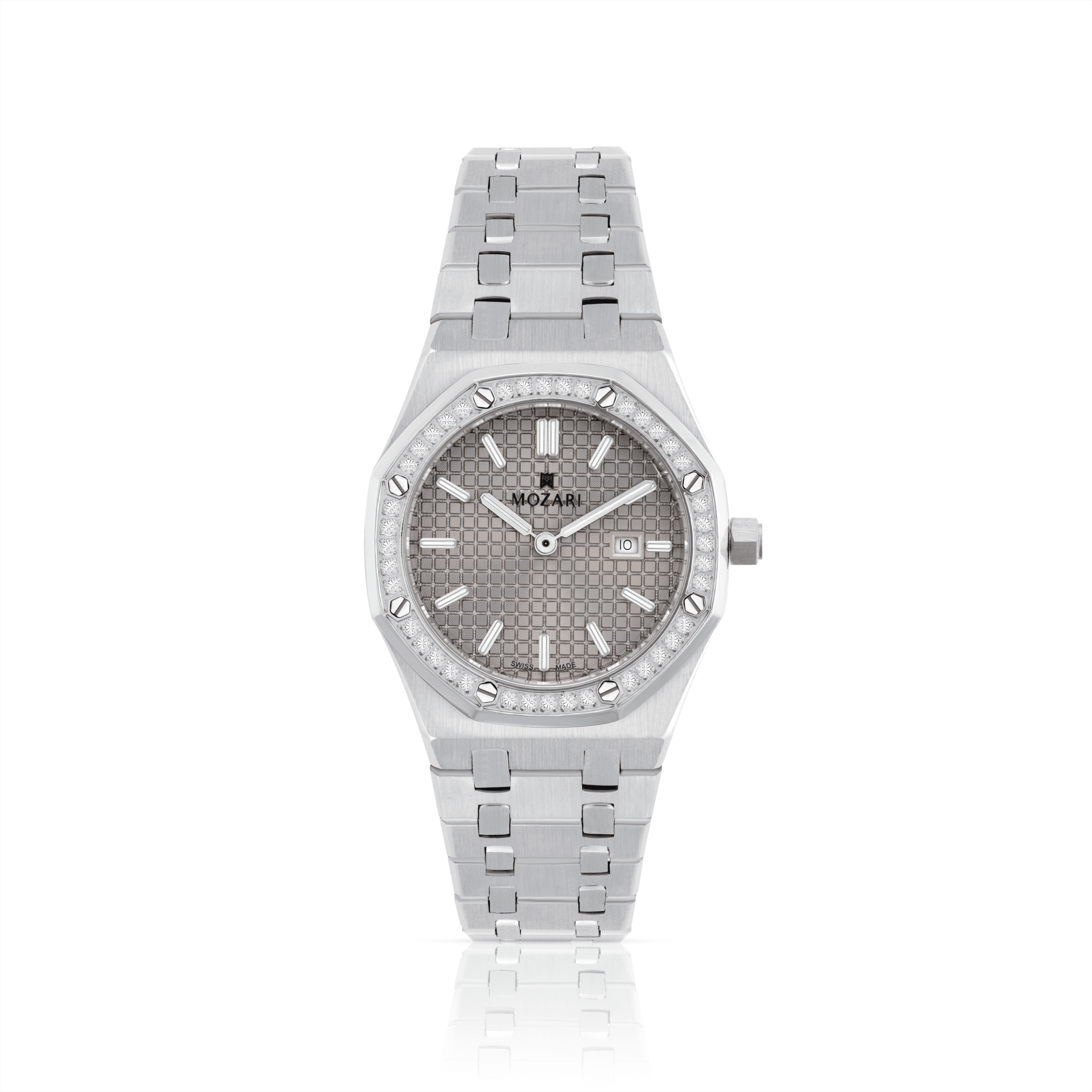 MOZARI Watch for Women with silver Dial and silver Stainless Steel Strap M-71981SSD